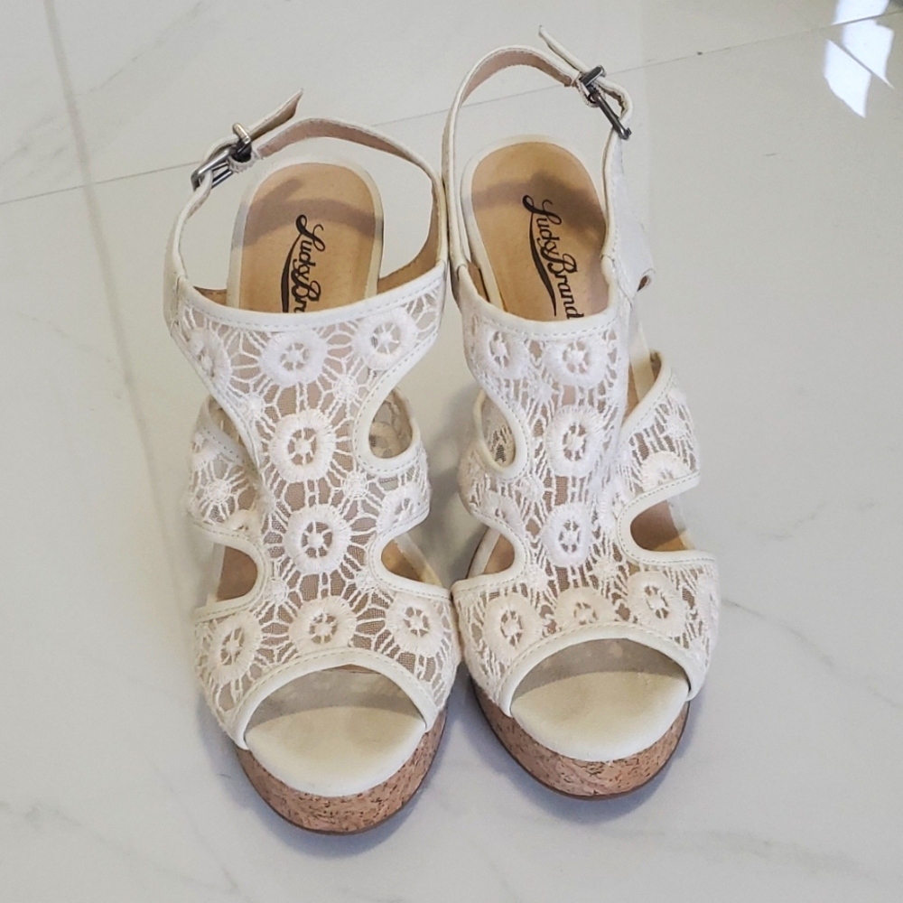 White Lucky Brand wedges